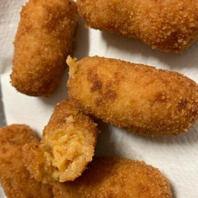 Croquetas de gambas al pil pil